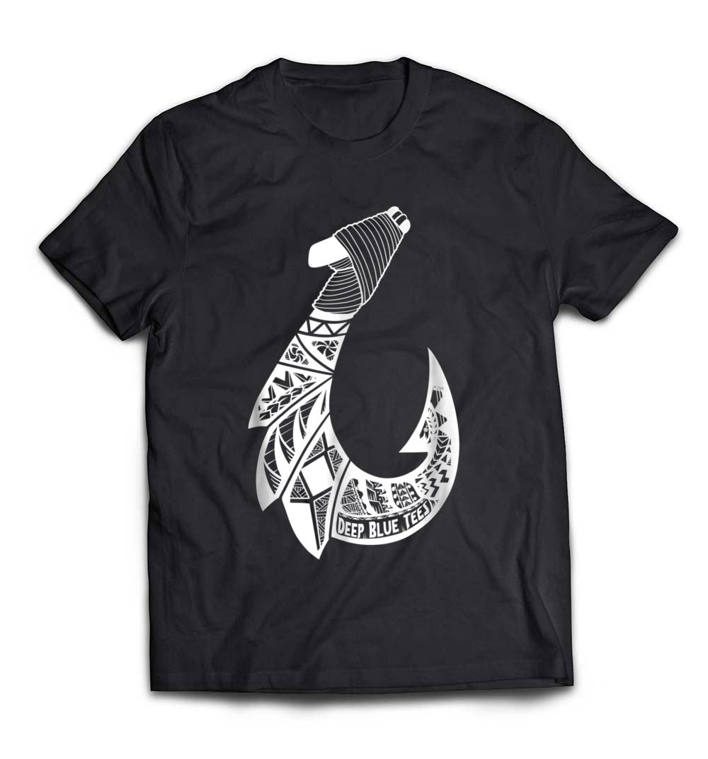 Tribal Hawaiian Hook Fishing T-Shirt: Embrace the Spirit of the Ocean